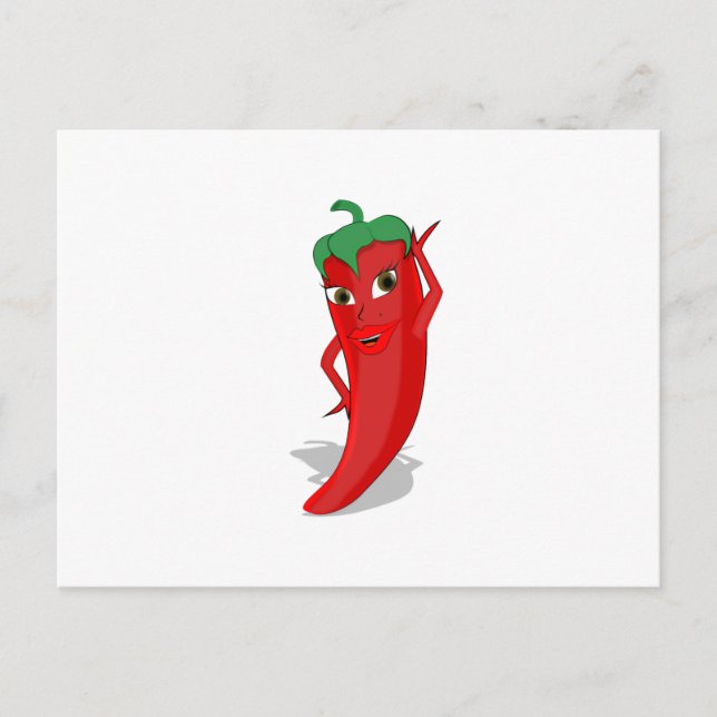 Red Hot Pepper Diva Postcard (Front)