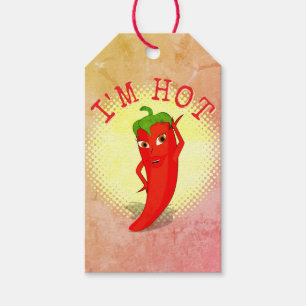 Red Hot Pepper Diva Vintage Style Custom Print Gift Tags