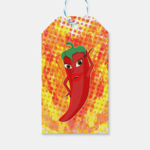 Red Hot Pepper Fire Flames Gift Tags