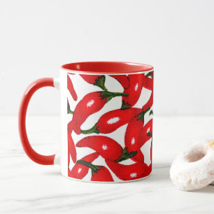 Red Hot Peppers Spicy  Mug