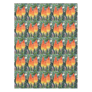 Red hot pokers tablecloth