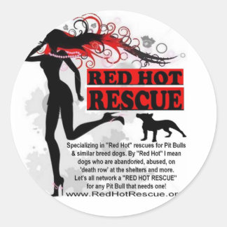Red Hot Rescue Sticker Circle