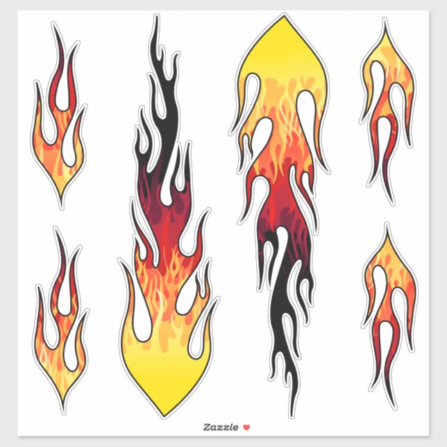 Red Hot Rod Flames (Sheet)