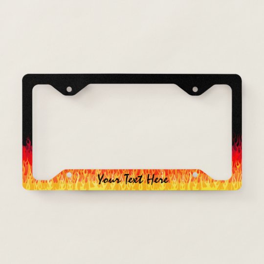 Red Hot Rod Flames License Plate Frame Zazzle.ca