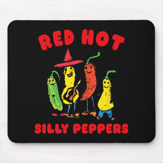 Red Hot Silly Peppers, Funny  Mouse Pad (Front)