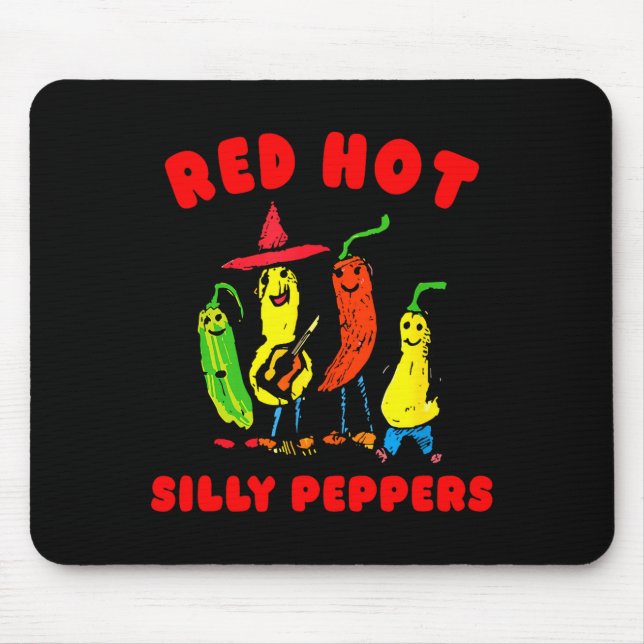 Red Hot Silly Peppers, Funny  Mouse Pad (Front)