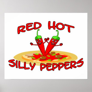 Red Hot Silly Peppers Poster