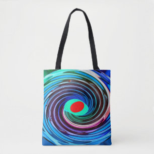 Red hot spot art fashion tote bag