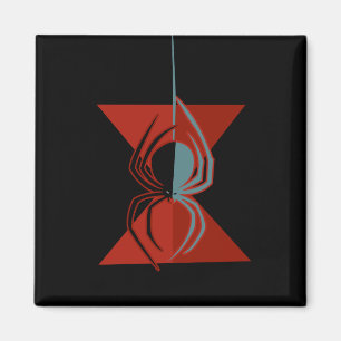 Red Hourglass Spider Magnet