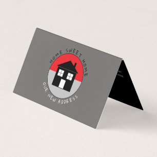 Red House Logo, Change of Address Card