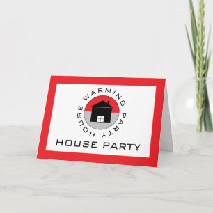 Red House Logo, Housewarming Party Invitation