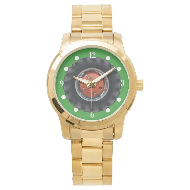 Red Hub Tractor Tire Watch (Front)