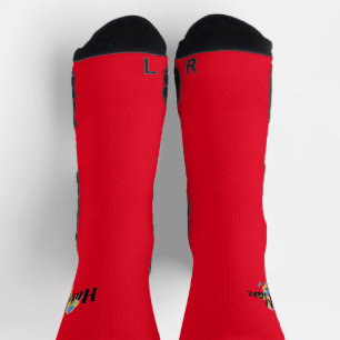 Red Hue-Man Socks