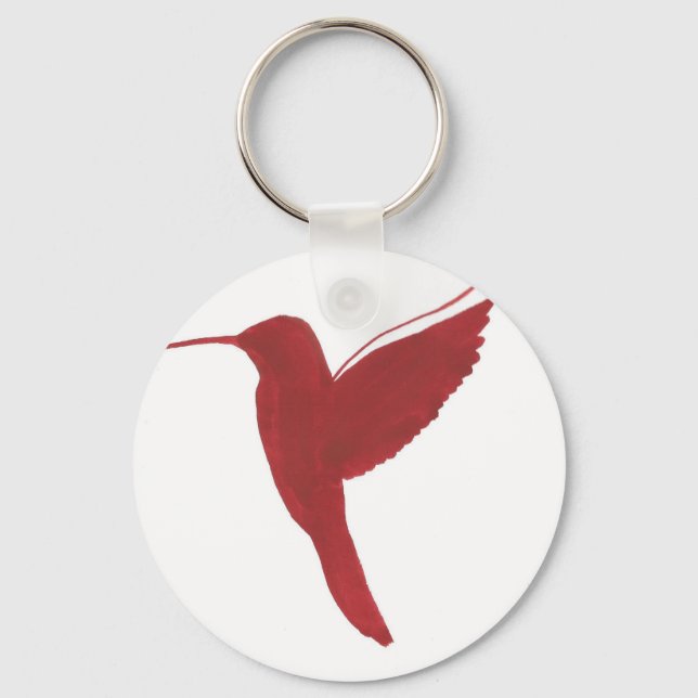 Red Hummingbird Keychain (Front)