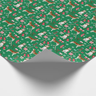 Red Husky Christmas dog Wrapping Paper