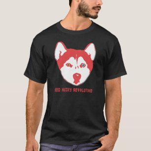 Red Husky Revolution Black T-Shirt