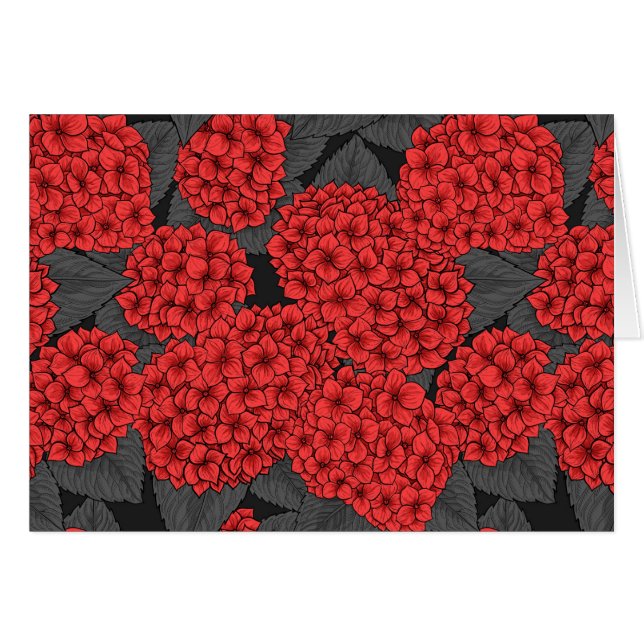 Red hydrangea (Front Horizontal)