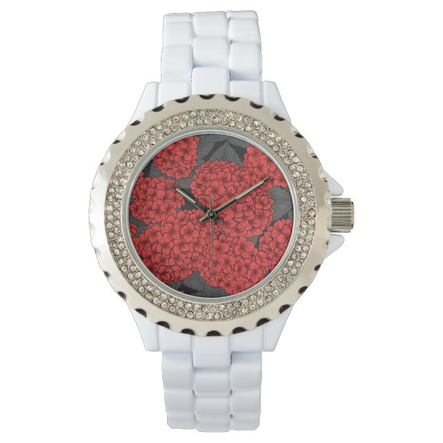 Red hydrangea watch (Front)