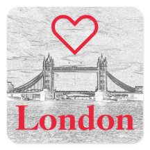 Red I LOVE LONDON Embossed Tower Bridge