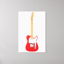 RED ICONIC ELECTRIC GUITAR 32x48