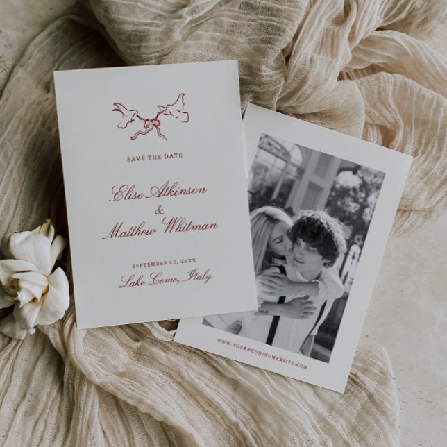Red Illustrated Whimsical Wedding  Save The Date (Creator Uploaded)