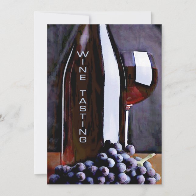 Red in the Shadows Wine Tasting Invitation (Front)