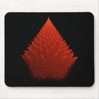 Red Incendia Script Fractal Mouse Pad
