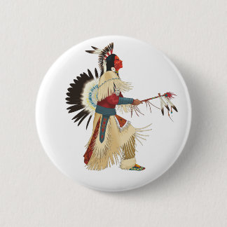 Red Indian 2 Inch Round Button