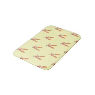 Red Indian feathers Bath Mat