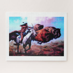 Red Indian hunting Jigsaw Puzzle