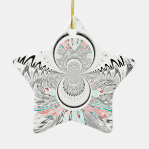 Red Indian latest design.png Ceramic Ornament