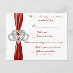 Red Infinity Heart Response Card