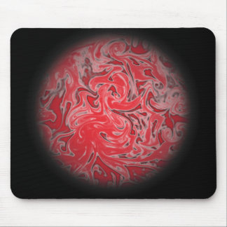 Red Ink Globe Mouse Pad