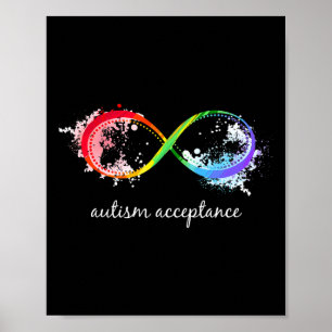 Red Instead Autism Autism-acceptance Poster