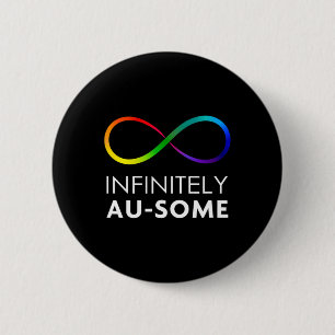 Red Instead Autism - Infinitely Au-some Infinity 2 Inch Round Button