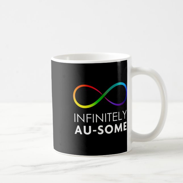 Red Instead Autism - Infinitely Au-some Infinity  Coffee Mug (Right)