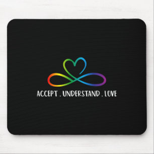 Red Instead Autism Infinity Accept Understand Love Mouse Pad