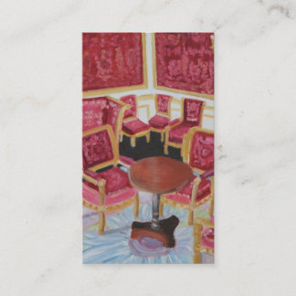 Red Interior Chateau Fontainebleau business card