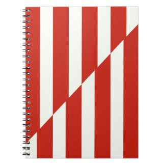 Red Interrupted stripes Notebook