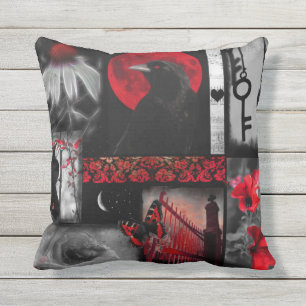 Red Intrigue Outdoor Pillow