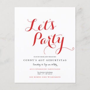 Red invitation flyer