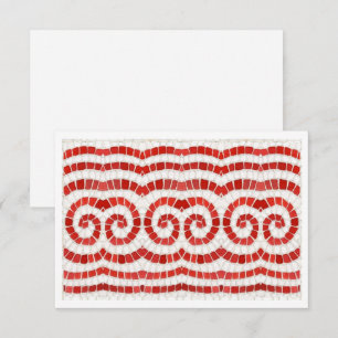 RED IONIC MOSAIC 3.5x5 Flat Card