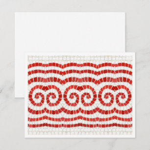 RED IONIC MOSAIC 4.25x5.5 Flat Card