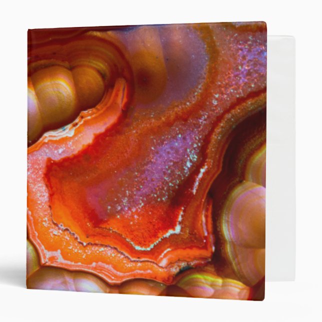 Red iridescent Fire Opal Binder (Front/Inside)