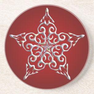 Red Iridescent Star Coaster