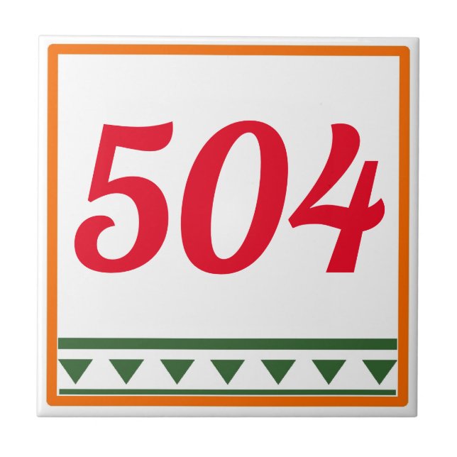 Red Italian Letters & Numbers, edit numbers Tile (Front)