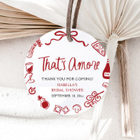 Red Italian That's Amore Pizza Pasta Bridal Shower