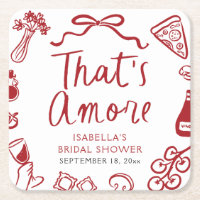 Red Italian That's Amore Pizza Pasta Bridal Shower