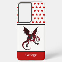 Red Jabberwocky Dragon Vintage Alice in Wonderland