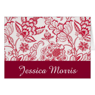 Red Jacobean print, Personalize